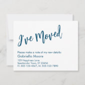 Carte De Correspondance Écriture manuscrite décontractée que j'ai déplacée (Devant)