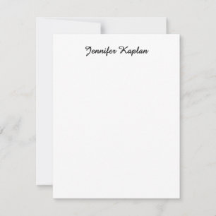 Carte De Correspondance Écriture manuscrite minimaliste classique professi