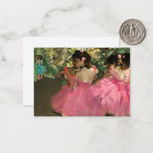 Carte De Correspondance Edgar Degas - Danseurs en rose (Devant/Arrière en situation)