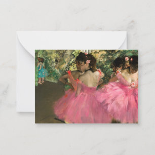Carte De Correspondance Edgar Degas - Danseuses en rose