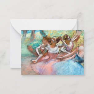 Carte De Correspondance Edgar Degas - Quatre ballerines sur scène