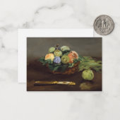 Carte De Correspondance Edouard Manet - Corbeille de Fruits (Devant/Arrière en situation)