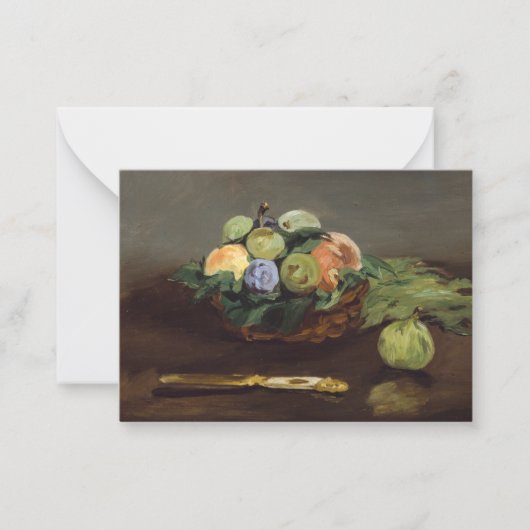 Carte De Correspondance Edouard Manet - Corbeille de Fruits (Devant)
