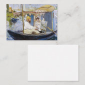 Carte De Correspondance Edouard Manet - Monet dans son Studio Boat (Devant / Derrière)