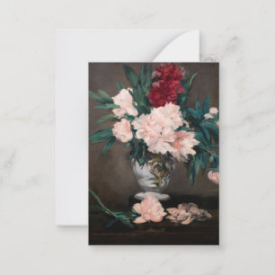 Carte De Correspondance Edouard Manet - Vase de pivoines sur un petit pied