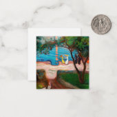 Carte De Correspondance Edvard Munch - Danse sur la plage (Devant/Arrière en situation)