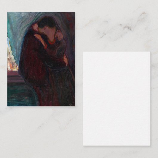 Carte De Correspondance Edvard Munch - Le baiser (Devant / Derrière)