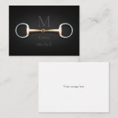 Carte De Correspondance Eggbutt Snaffle Bit Equestrimed (Devant / Derrière)