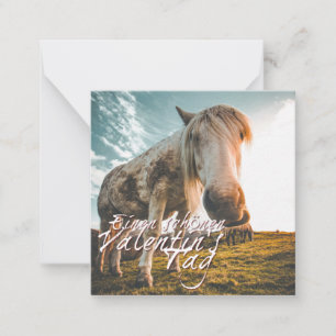 Carte De Correspondance Einen schönen Valentinstag mit schauendem Pferd