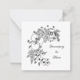 Carte De Correspondance Einladung zur Sommerparty - Texte et barre de pass
