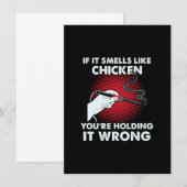 Carte De Correspondance Électricien drôle souder si ça sent le poulet (Devant / Derrière)