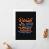 Carte De Correspondance Électricien retraité - Cadeau d'électricien (Devant/Arrière en situation)