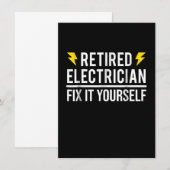 Carte De Correspondance Électricien retraité réparez-le vous-même Cadeau d (Devant / Derrière)