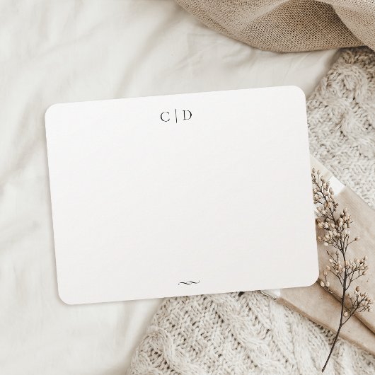 Carte De Correspondance Élégance classique Monogramme Papeterie personnali