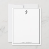 Carte De Correspondance Élégance classique monogramme personnalisé Papier  (Devant)