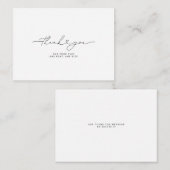 Carte De Correspondance Élégant 3,5"X2,5" pour script Merci (Devant / Derrière)