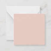 Carte De Correspondance Élégant "A Note From" en rose pâle (Dos)
