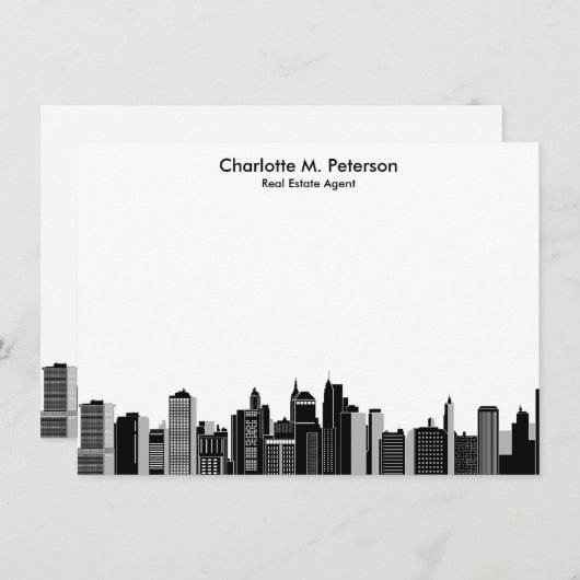 Carte De Correspondance Élégant Agent immobilier Réalisateurs de maisons (Devant / Derrière)