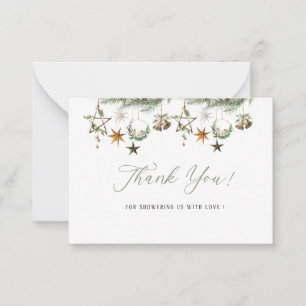 Carte De Correspondance Elégant Aquarelle bébé il fait froid dehors Bébé s