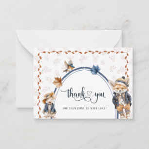 Carte De Correspondance Elégant aquarelle Petit citrouille BaFlat Note Car