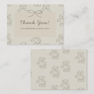 Carte De Correspondance Elegant aquarelle teddy nous pouvons supporter att