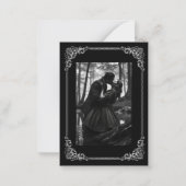 Carte De Correspondance Elegant black and white Gothic  wedding (Dos)