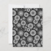 Carte De Correspondance Elegant Black White Geometric Starburst Name (Dos)