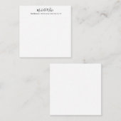 Carte De Correspondance Élégant Blanc Professionnel Moderne (Devant / Derrière)
