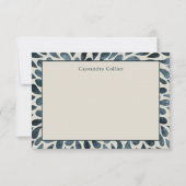 Carte De Correspondance Elégant bleu marine Abstrait moderne (Devant)