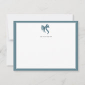 Carte De Correspondance Elegant Bow Coquette Personalized (Devant)