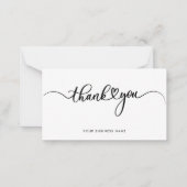 Carte De Correspondance Elegant Business Logo Script Thank You (Devant)