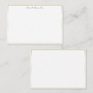 Carte De Correspondance Elégant cadre or simple dégradé Mariage Couple