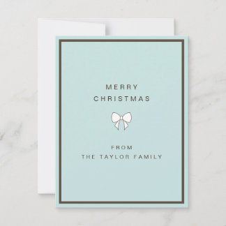 Carte De Correspondance Élégant Chic Minimaliste Simple Bleu Pastel Férié
