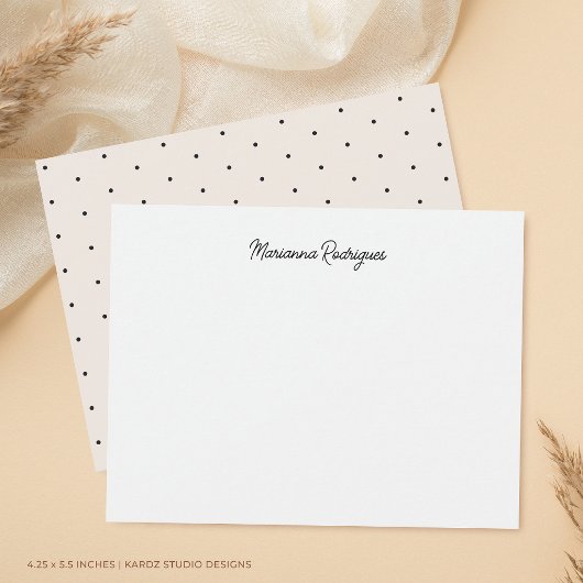 Carte De Correspondance Élégant Chic Monogrammé