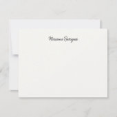 Carte De Correspondance Élégant Chic Monogrammé (Devant)