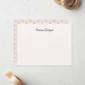 Carte De Correspondance Élégant Chic Monogrammé (Devant/Arrière en situation)