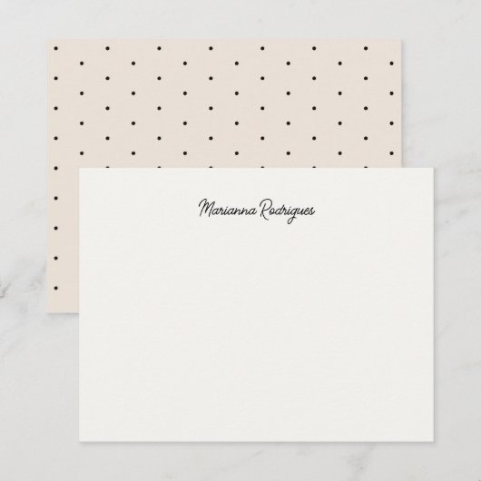 Carte De Correspondance Élégant Chic Monogrammé (Devant / Derrière)