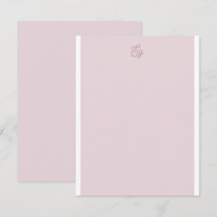 Carte De Correspondance Élégant Chic Monogramme Lavande Blanc Violet Pâle