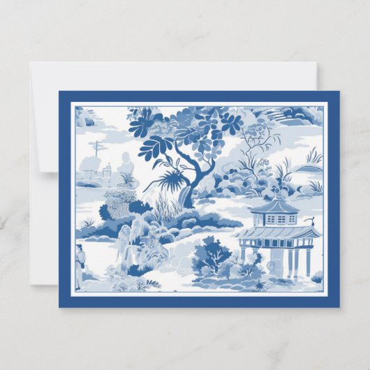 Carte De Correspondance Élégant Clamcocoque bleu polyvalent Toile plat (Dos)