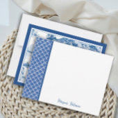 Carte De Correspondance Élégant Clamcocoque bleu polyvalent Toile plat