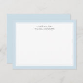 Carte De Correspondance Élégant classique double bordure personnalisée (Devant / Derrière)