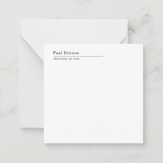 Carte De Correspondance Élégant Classique Simple Professionnel (Devant)