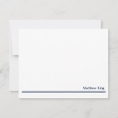 Carte De Correspondance Elegant Clean Blue Lines Ajouter un nom (Devant)