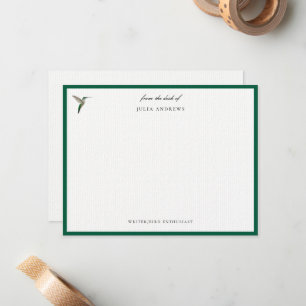 Carte De Correspondance Élégant colibri personnalisé