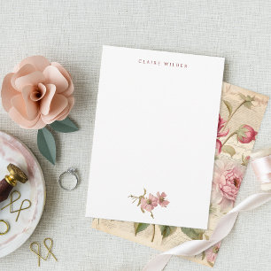 Carte De Correspondance Élégant collage floral Vintage