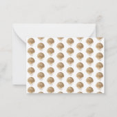 Carte De Correspondance Elégant Coquille Or & Perles Nom personnalisé Coas (Dos)