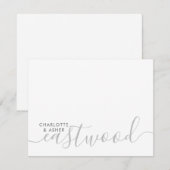 Carte De Correspondance Elegant Couple Name Script Monogram (Devant / Derrière)