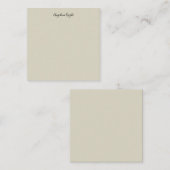 Carte De Correspondance Élégant Design Chic Plain écriture Script (Devant / Derrière)