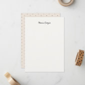 Carte De Correspondance Élégant écriture chic monogrammé (Devant/Arrière en situation)