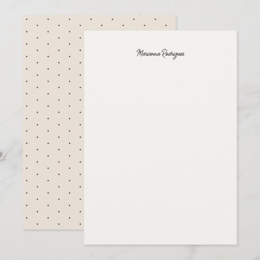 Carte De Correspondance Élégant écriture chic monogrammé (Devant / Derrière)